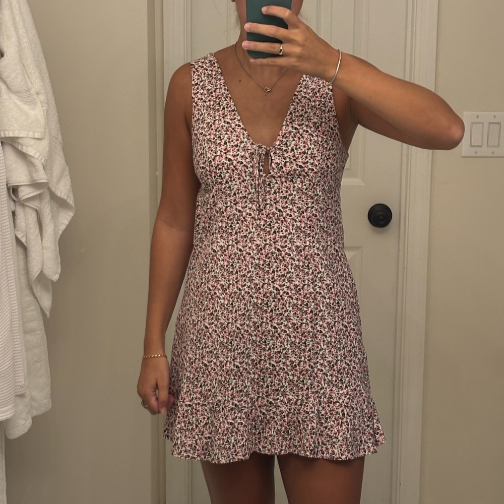 Zara Pink Floral Mini Dress